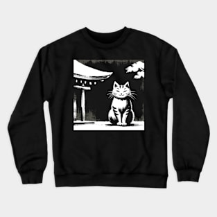 Kawaii Cat Anime Japanese Retro Funny Cat Crewneck Sweatshirt